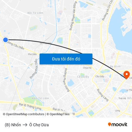 (B) Nhổn to Ô Chợ Dừa map