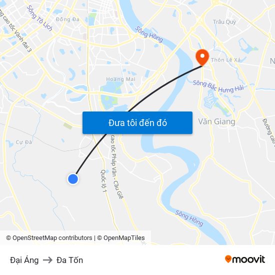 Đại Áng to Đa Tốn map