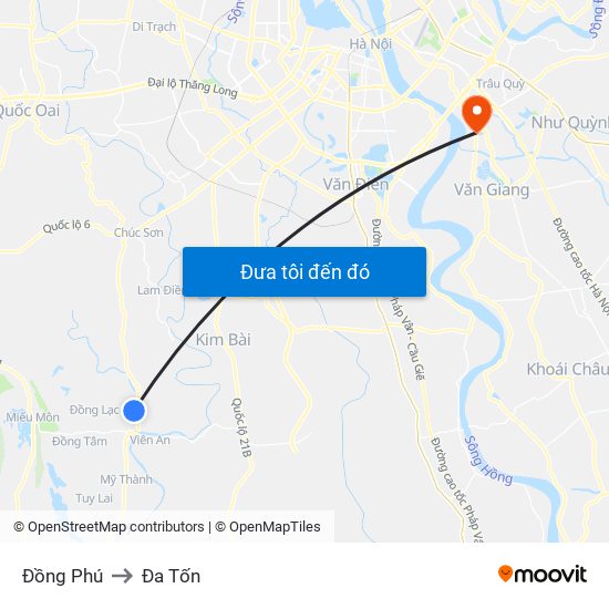 Đồng Phú to Đa Tốn map