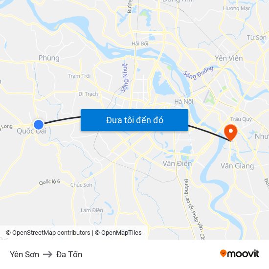 Yên Sơn to Đa Tốn map