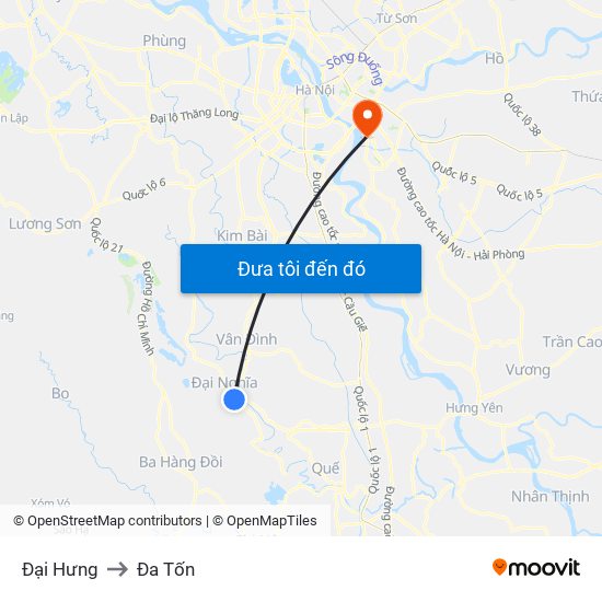 Đại Hưng to Đa Tốn map