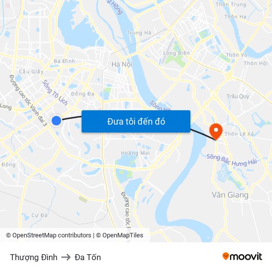 Thượng Đình to Đa Tốn map