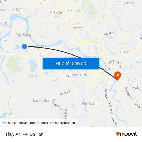 Thụy An to Đa Tốn map