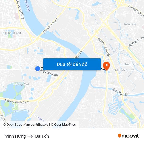 Vĩnh Hưng to Đa Tốn map
