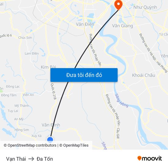 Vạn Thái to Đa Tốn map