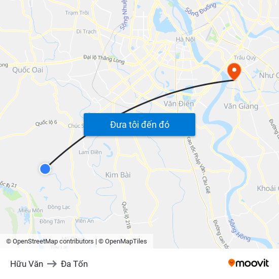 Hữu Văn to Đa Tốn map