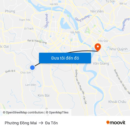 Phường Đồng Mai to Đa Tốn map