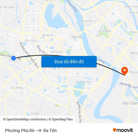 Phường Phú Đô to Đa Tốn map