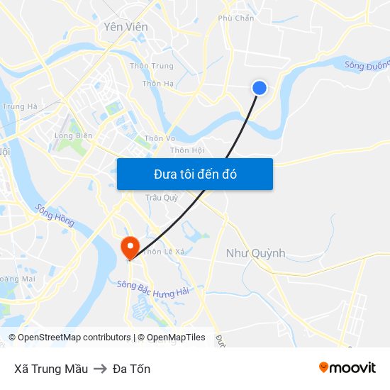 Xã Trung Mầu to Đa Tốn map