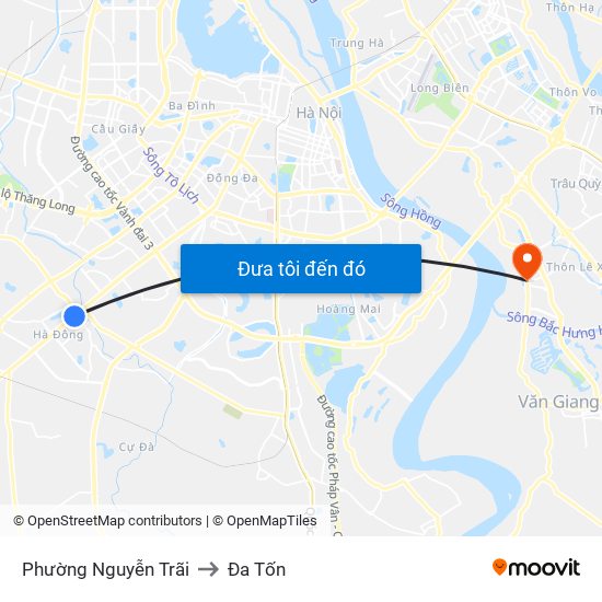 Phường Nguyễn Trãi to Đa Tốn map