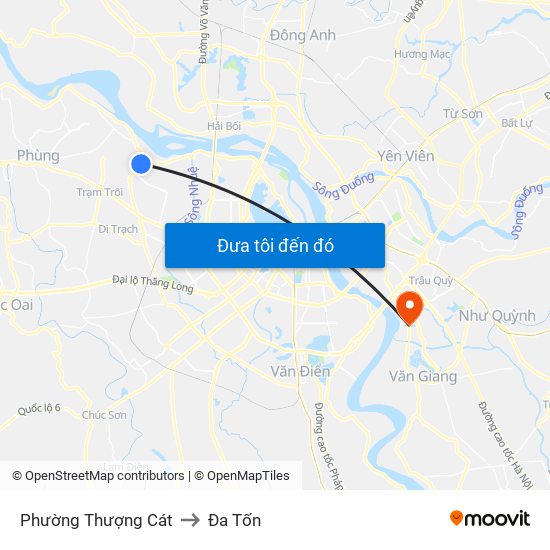 Phường Thượng Cát to Đa Tốn map