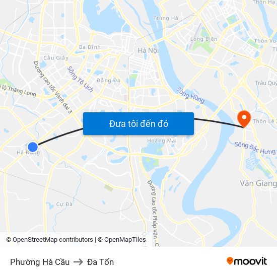 Phường Hà Cầu to Đa Tốn map