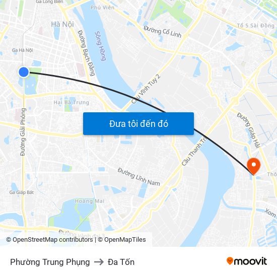 Phường Trung Phụng to Đa Tốn map