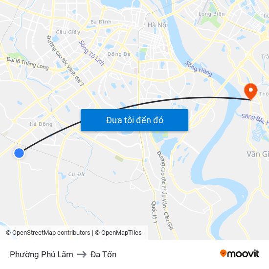 Phường Phú Lãm to Đa Tốn map