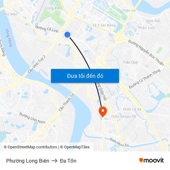 Phường Long Biên to Đa Tốn map