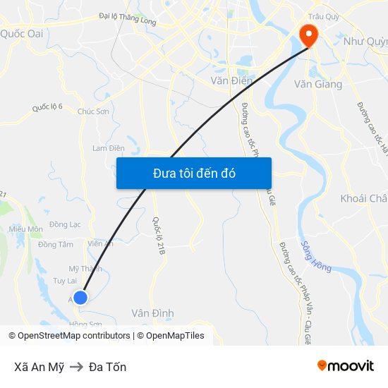 Xã An Mỹ to Đa Tốn map
