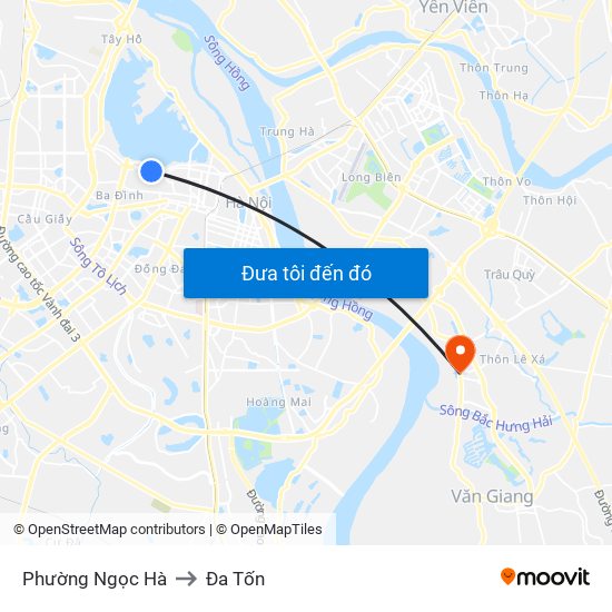 Phường Ngọc Hà to Đa Tốn map