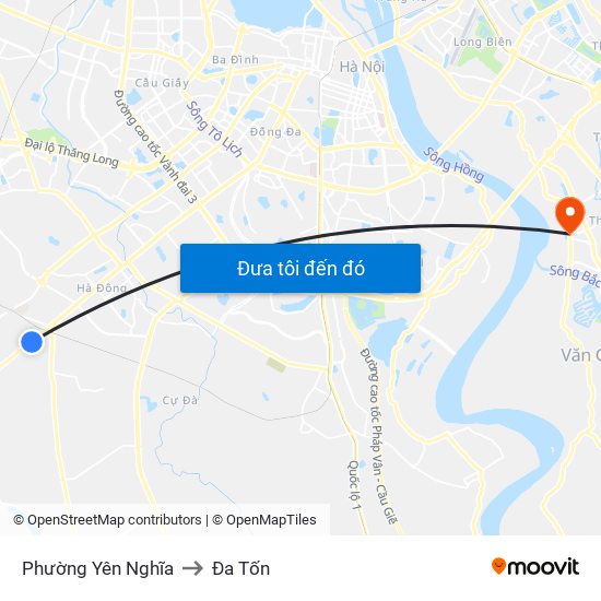 Phường Yên Nghĩa to Đa Tốn map