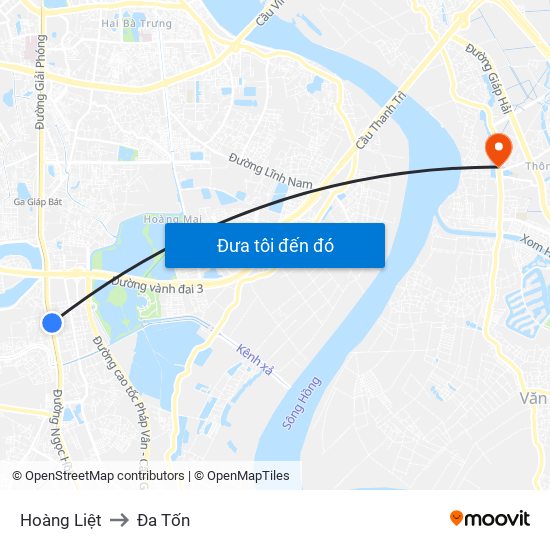 Hoàng Liệt to Đa Tốn map