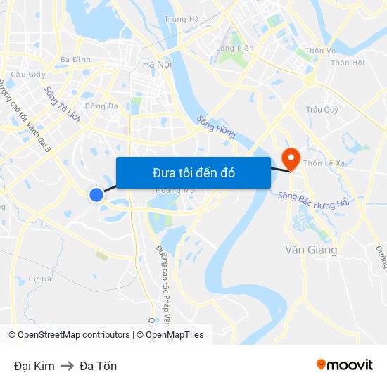 Đại Kim to Đa Tốn map