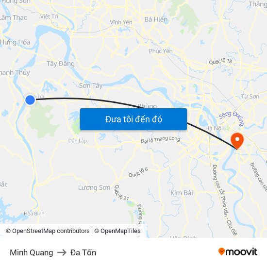 Minh Quang to Đa Tốn map