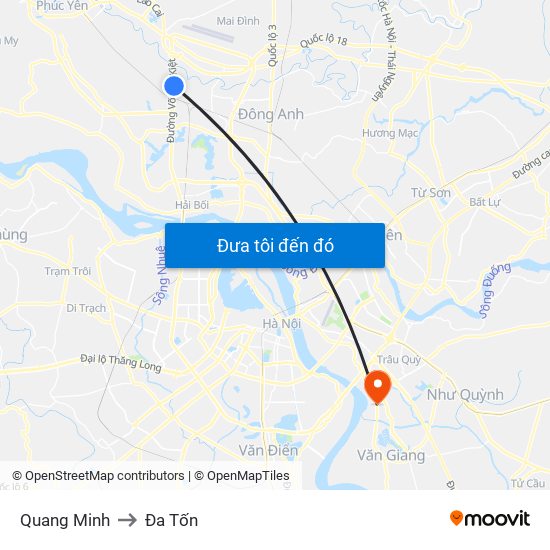 Quang Minh to Đa Tốn map