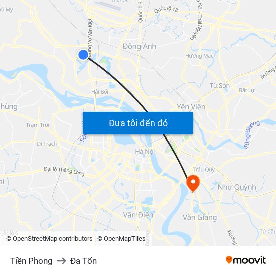 Tiền Phong to Đa Tốn map