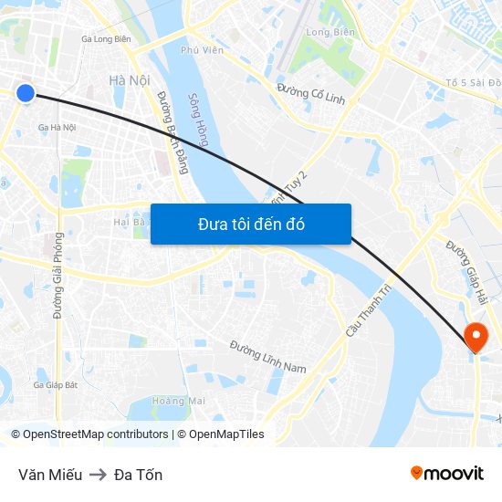 Văn Miếu to Đa Tốn map