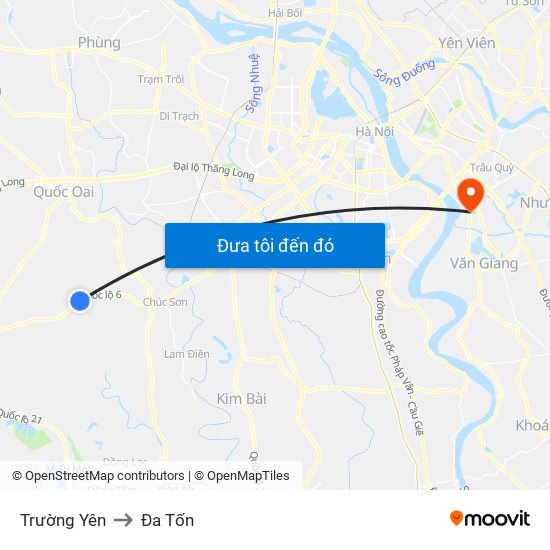 Trường Yên to Đa Tốn map