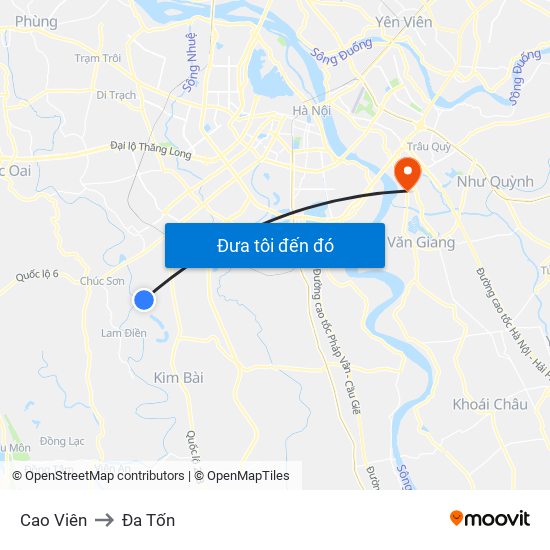 Cao Viên to Đa Tốn map