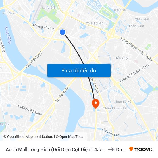 Aeon Mall Long Biên (Đối Diện Cột Điện T4a/2a-B Đường Cổ Linh) to Đa Tốn map