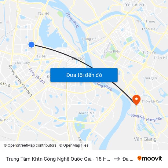 Trung Tâm Khtn Công Nghệ Quốc Gia - 18 Hoàng Quốc Việt to Đa Tốn map