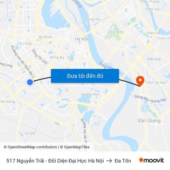 517 Nguyễn Trãi - Đối Diện Đại Học Hà Nội to Đa Tốn map