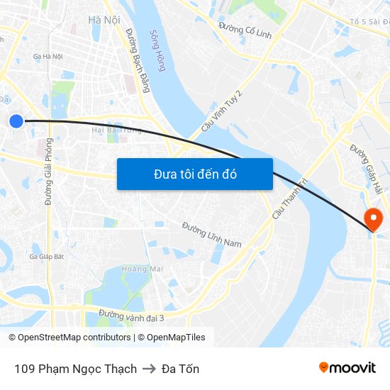 109 Phạm Ngọc Thạch to Đa Tốn map