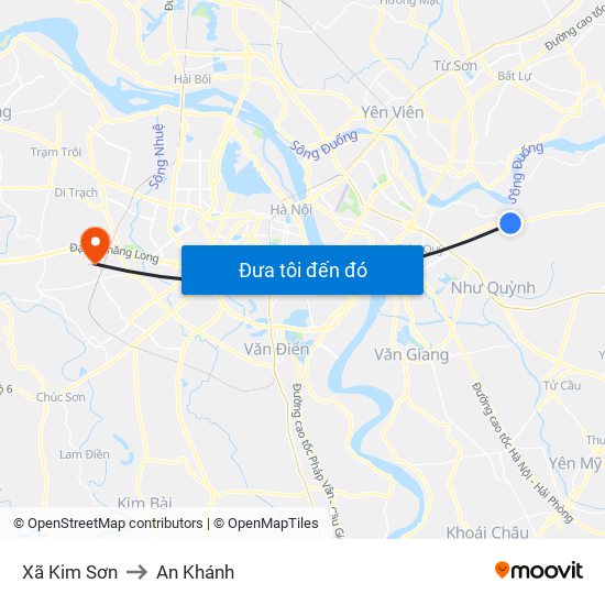 Xã Kim Sơn to An Khánh map