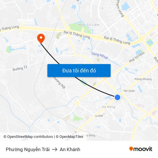 Phường Nguyễn Trãi to An Khánh map