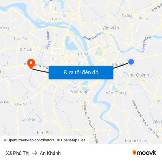 Xã Phú Thị to An Khánh map