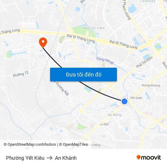 Phường Yết Kiêu to An Khánh map