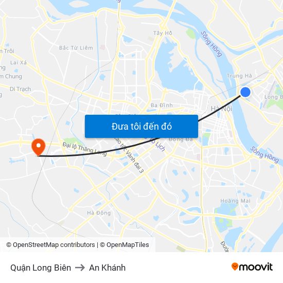 Quận Long Biên to An Khánh map