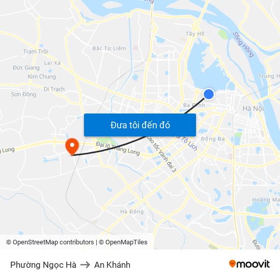 Phường Ngọc Hà to An Khánh map