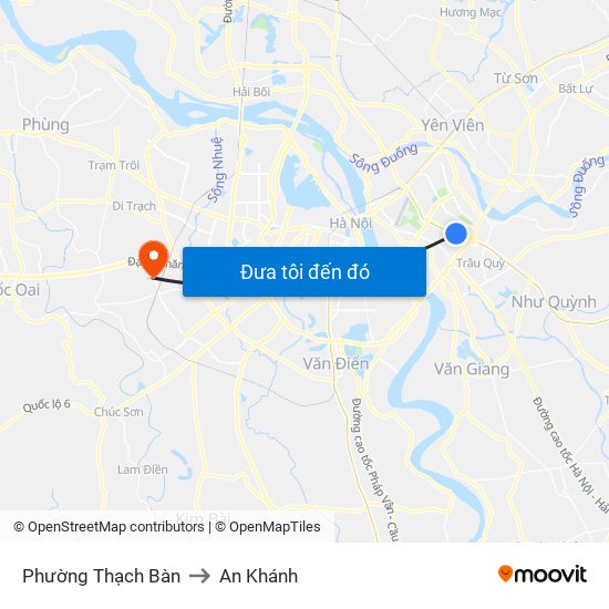 Phường Thạch Bàn to An Khánh map