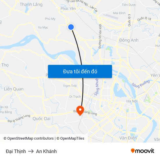 Đại Thịnh to An Khánh map