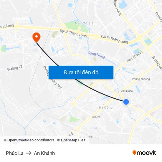 Phúc La to An Khánh map