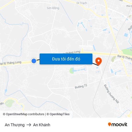 An Thượng to An Khánh map