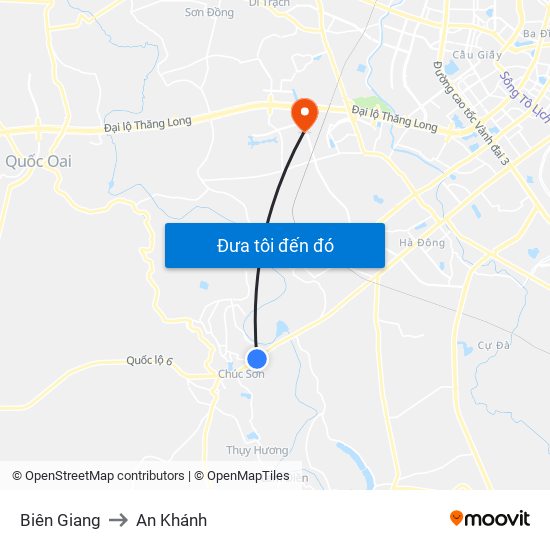 Biên Giang to An Khánh map