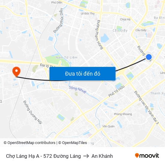 Chợ Láng Hạ A - 572 Đường Láng to An Khánh map