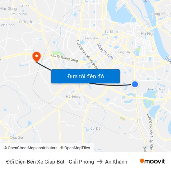 Đối Diện Bến Xe Giáp Bát - Giải Phóng to An Khánh map