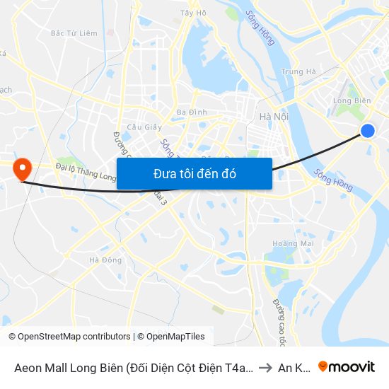 Aeon Mall Long Biên (Đối Diện Cột Điện T4a/2a-B Đường Cổ Linh) to An Khánh map