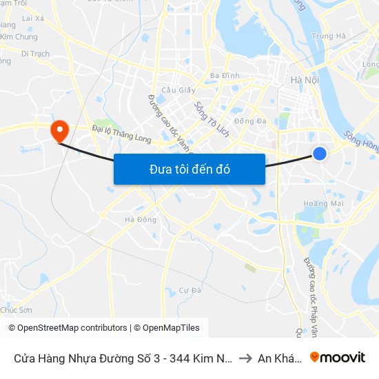 Cửa Hàng Nhựa Đường Số 3 - 344 Kim Ngưu to An Khánh map