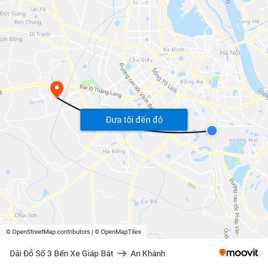 Dải Đỗ Số 3 Bến Xe Giáp Bát to An Khánh map